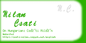 milan csati business card